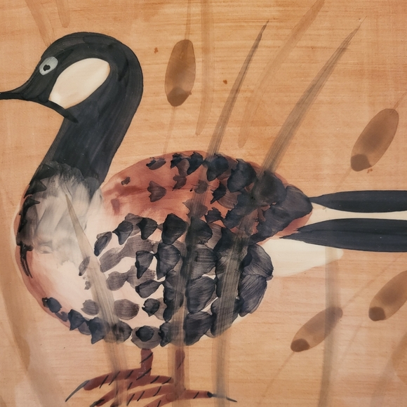 Marco e Cristina Tile Trivet Handpainted Canada Goose 8x8" Square Waterfowl - Picture 3 of 6